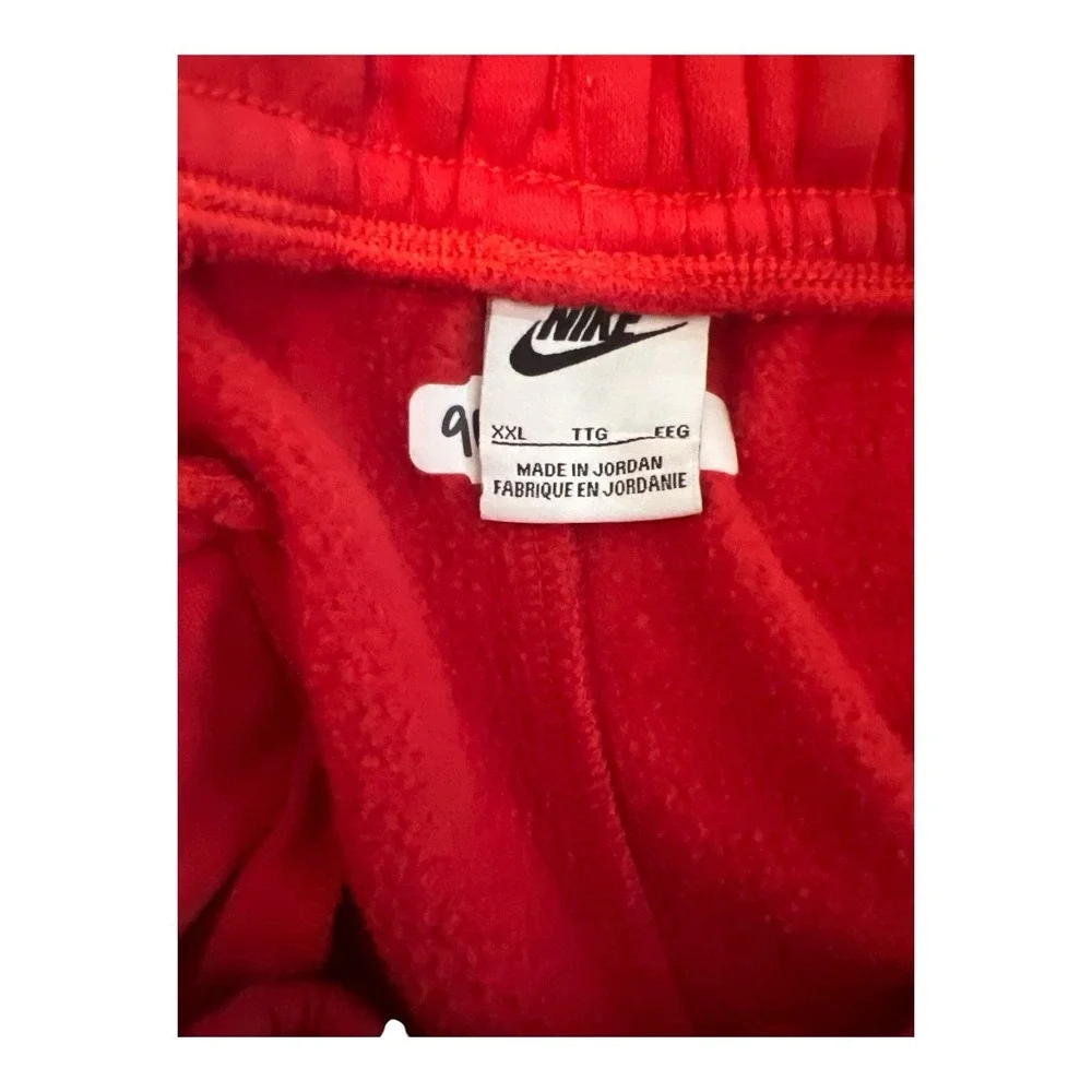 Nike Red Fleece Jogger Sweatpants XXL Embroidered Swoosh Athletic Pants